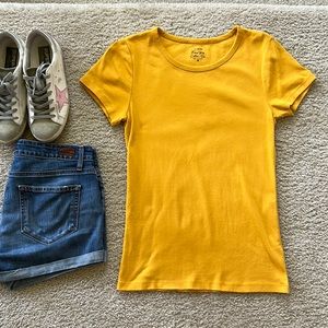 J. Crew Fine Ribbed Cotton Tee